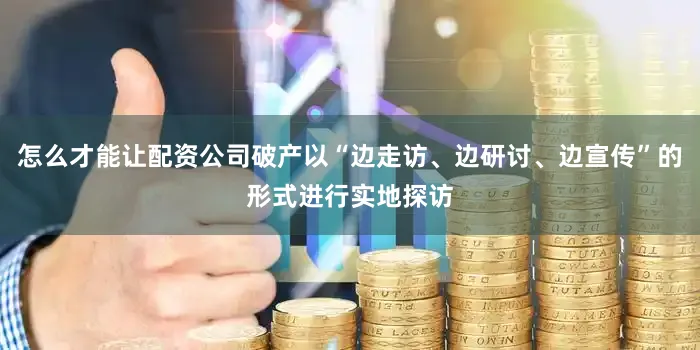 怎么才能让配资公司破产以“边走访、边研讨、边宣传”的形式进行实地探访